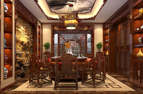 德宏温馨雅致的古典中式家庭装修设计效果图